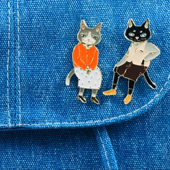 Only ships with $15 orders. CAT Enamel Pin - Picture 2 of 3